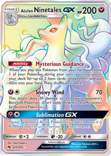 Alolan Ninetales GX (Secret) - SM - Lost Thunder #225