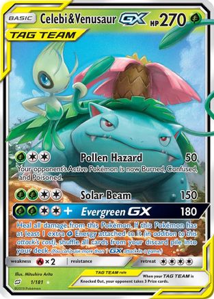 Celebi & Venusaur GX - SM - Team Up #1