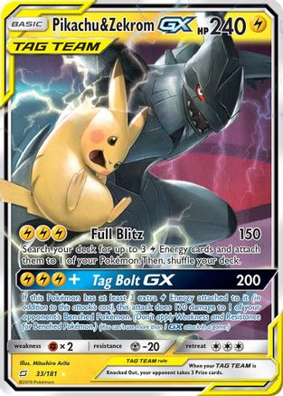 Pikachu & Zekrom GX - SM - Team Up #33