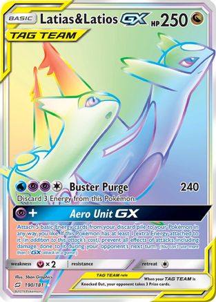 Latias & Latios GX (Secret) - SM - Team Up #190