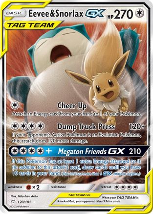 Eevee & Snorlax GX - SM - Team Up #120