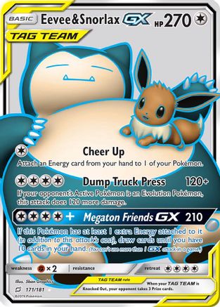 Eevee & Snorlax GX (Full Art) - SM - Team Up #171