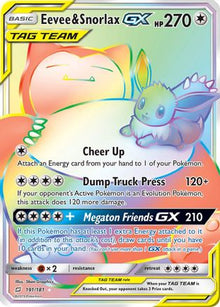 Eevee & Snorlax GX (Secret) - SM - Team Up #191