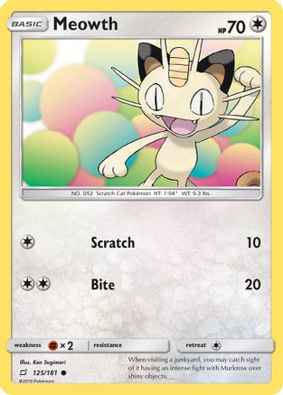 Meowth - SM - Team Up #125