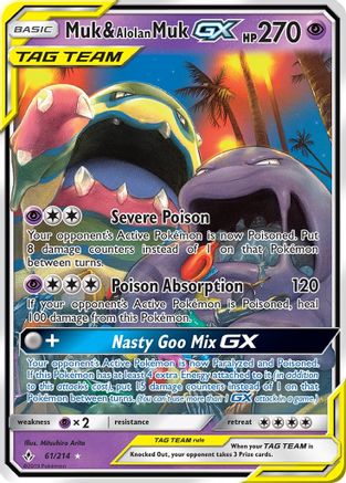 Muk & Alolan Muk GX - SM - Unbroken Bonds #61