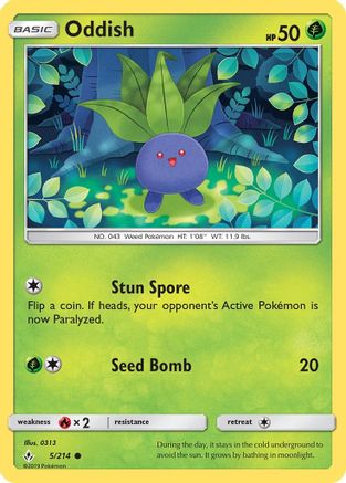 Oddish (5) - SM - Unbroken Bonds #5