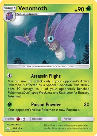 Venomoth - SM - Unbroken Bonds #11