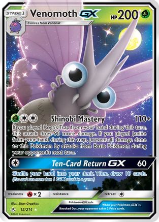 Venomoth GX - SM - Unbroken Bonds #12