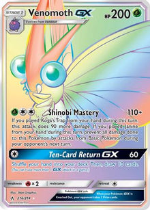 Venomoth GX (Secret) - SM - Unbroken Bonds #216