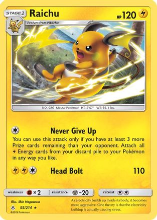 Raichu - SM - Unbroken Bonds #55