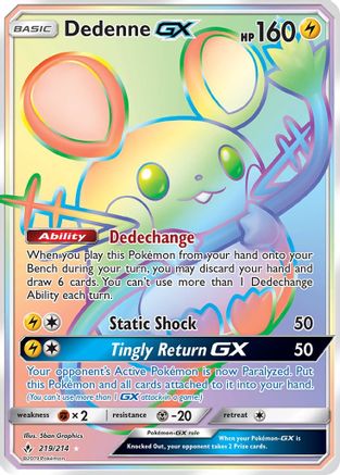 Dedenne GX (Secret) - SM - Unbroken Bonds #219