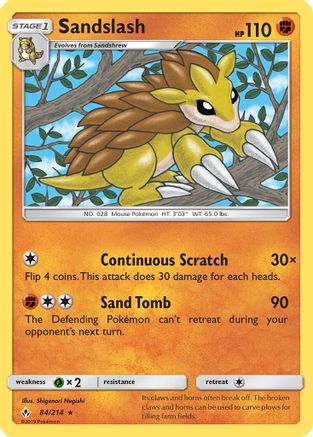 Sandslash - SM - Unbroken Bonds #84