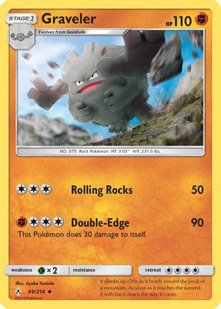 Graveler - SM - Unbroken Bonds #88