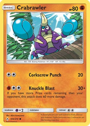 Crabrawler - SM - Unbroken Bonds #104