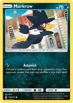 Murkrow - SM - Unbroken Bonds #108