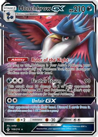 Honchkrow GX - SM - Unbroken Bonds #109