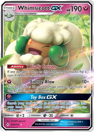 Whimsicott GX - SM - Unbroken Bonds #140
