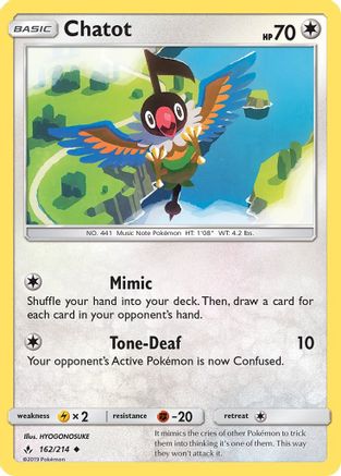 Chatot - SM - Unbroken Bonds #162