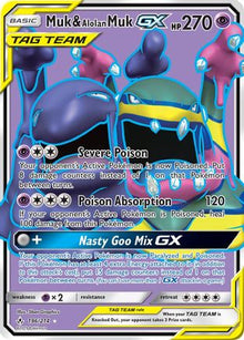 Muk & Alolan Muk GX (196) (Full Art) - SM - Unbroken Bonds #196