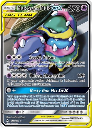 Muk & Alolan Muk GX (197) (Full Art) - SM - Unbroken Bonds #197