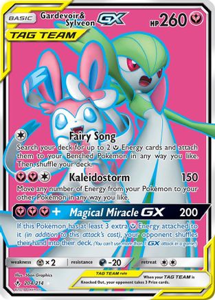 Gardevoir & Sylveon GX (204) (Full Art) - SM - Unbroken Bonds #204