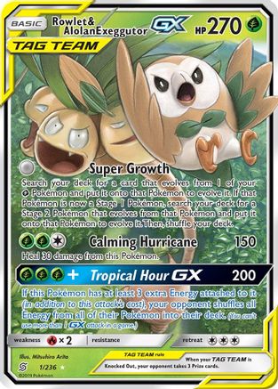 Rowlet & Alolan Exeggutor GX - SM - Unified Minds #1