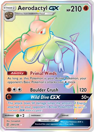Aerodactyl GX (Secret) - SM - Unified Minds #244