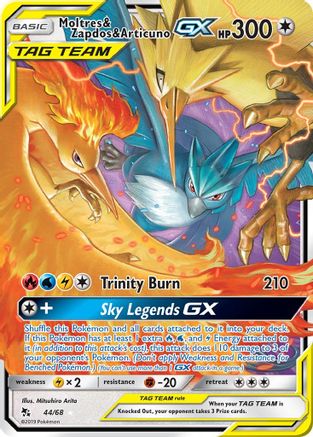 Moltres & Zapdos & Articuno GX - Hidden Fates #44