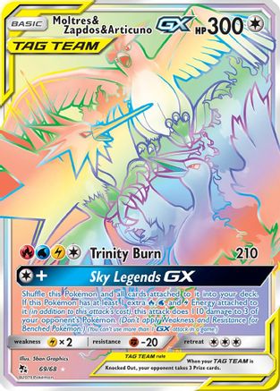 Moltres & Zapdos & Articuno GX (Secret) - Hidden Fates #69