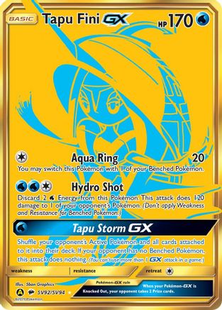 Tapu Fini GX - Hidden Fates: Shiny Vault #SV92