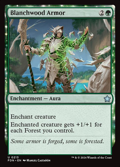 *Foil Blanchwood Armor — FDN — 213