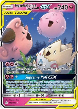 Togepi & Cleffa & Igglybuff GX - SM - Cosmic Eclipse #143