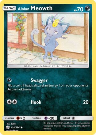 Alolan Meowth - SM - Cosmic Eclipse #128