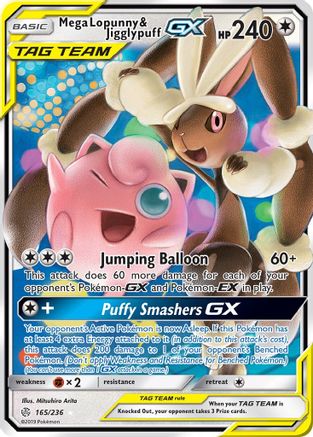Mega Lopunny & Jigglypuff GX - SM - Cosmic Eclipse #165