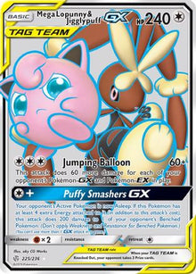 Mega Lopunny & Jigglypuff GX (Full Art) - SM - Cosmic Eclipse #225