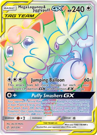 Mega Lopunny & Jigglypuff GX (Secret) - SM - Cosmic Eclipse #261