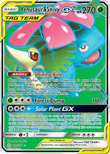 Venusaur & Snivy GX (Full Art) - SM - Cosmic Eclipse #210