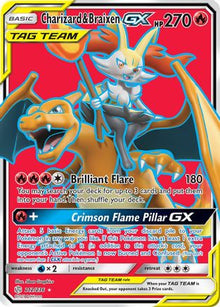 Charizard & Braixen GX (Full Art) - SM - Cosmic Eclipse #212