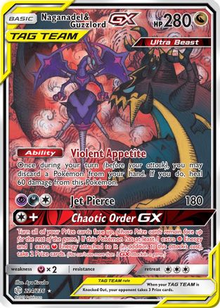 Naganadel & Guzzlord GX (Alternate Full Art) - SM - Cosmic Eclipse #224
