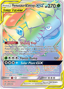 Venusaur & Snivy GX (Secret) - SM - Cosmic Eclipse #249