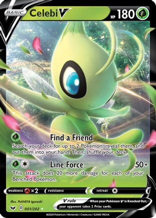 Celebi V - SWSH01: Sword & Shield Base Set #001