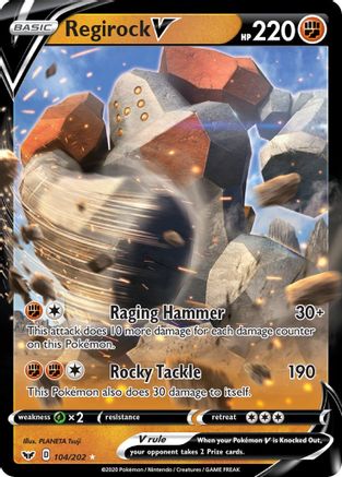 Regirock V - SWSH01: Sword & Shield Base Set #104
