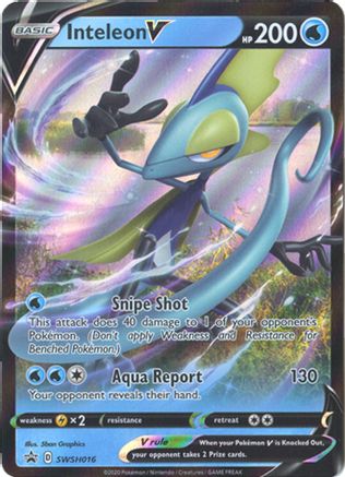 Inteleon V - SWSH016 - SWSH: Sword & Shield Promo Cards #SWSH016