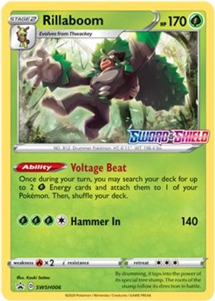 Rillaboom - SWSH006 (Prerelease) - SWSH: Sword & Shield Promo Cards #SWSH006