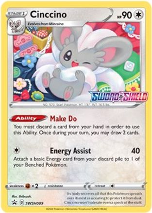 Cinccino - SWSH009 (Prerelease) - SWSH: Sword & Shield Promo Cards #SWSH009