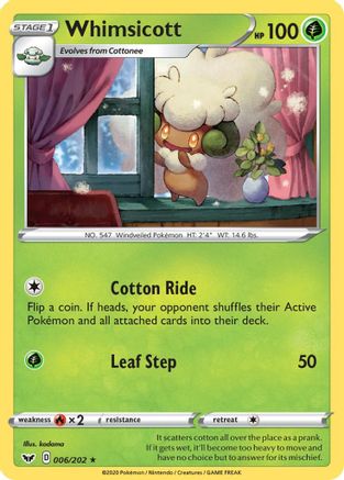 Whimsicott - SWSH01: Sword & Shield Base Set #006