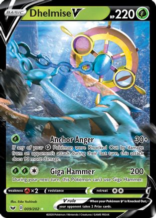 Dhelmise V - SWSH01: Sword & Shield Base Set #009