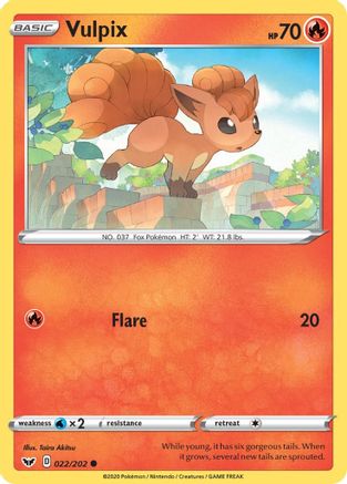 Vulpix - SWSH01: Sword & Shield Base Set #022