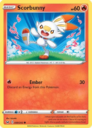 Scorbunny (030) - SWSH01: Sword & Shield Base Set #030
