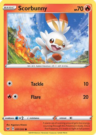 Scorbunny (031) - SWSH01: Sword & Shield Base Set #031